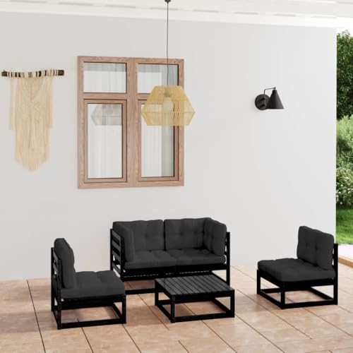 DYRJDJWIDHW 9-TLG. Garten-Essgruppe Poly Rattan und Glas Grau Garten Lounge gartenmöbel Set sitzlounge Outdoor wetterfest gartenmöbelGeeignet für Gärten, Terrassen von DYRJDJWIDHW
