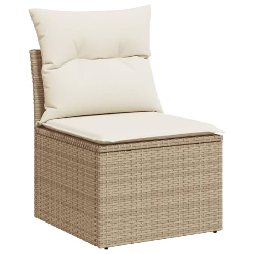 DYRJDJWIDHW 9-TLG. Garten-Essgruppe mit Kissen Grau Poly Rattanbalkon Sofa gartenmöbel Set balkonmöbel Garten loungeGeeignet für Gärten, Terrassen von DYRJDJWIDHW