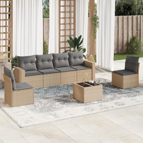 DYRJDJWIDHW 9-TLG. Garten-Essgruppe mit Kissen Grau Poly Rattangartenmöbel Set sitzlounge Outdoor wetterfest balkonmöbel gartenmöbelGeeignet für Gärten, Terrassen DYRJDJWIDHW 9-TLG. Garten-Essgruppe mit Kissen Grau Poly Rattangartenmöbel Set sitzlounge Outdoor wetterfest balkonmöbel gartenmöbelGeeignet für Gärten, Terrassen von DYRJDJWIDHW
