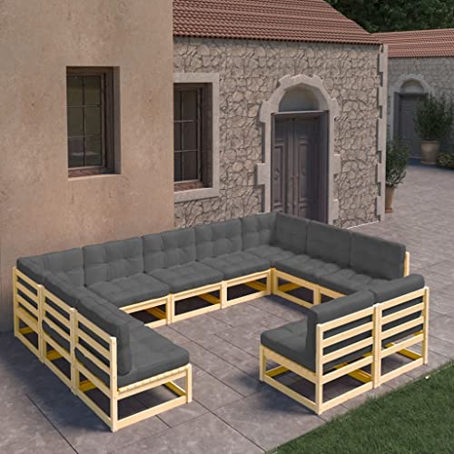 DYRJDJWIDHW 9-TLG. Garten-Essgruppe mit Kissen Poly Rattan und Stahlgartenmöbel Set gartenmöbel Garten Lounge sitzlounge Outdoor wetterfestGeeignet für Gärten, Terrassen von DYRJDJWIDHW