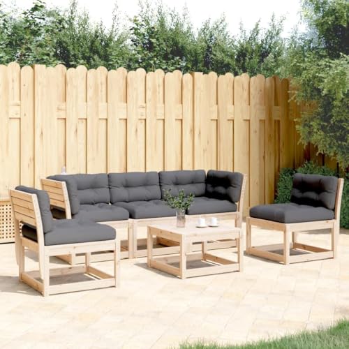 DYRJDJWIDHW 9-TLG. Garten-Essgruppe mit Kissen Schwarz Poly Rattangartenmöbel Garten Lounge Balkon Sofa sitzlounge Outdoor wetterfestGeeignet für Gärten, Terrassen von DYRJDJWIDHW
