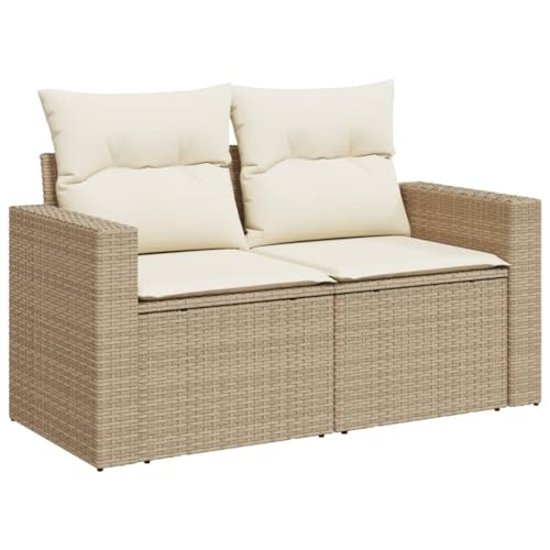DYRJDJWIDHW 9-TLG. Garten-Essgruppe mit Kissen Schwarz Poly Rattansitzlounge Outdoor wetterfest gartenmöbel Set gartenmöbel balkonmöbelGeeignet für Gärten, Terrassen von DYRJDJWIDHW