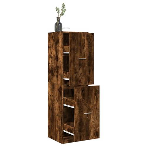 DYRJDJWIDHW Apothekerschrank Räuchereiche 40x41x144.5 cm Holzwerkstoff mit 4 Schubladen. Stauraum Schrank für Küche Wohnzimmer Büro. Langlebiges Material Feuchtigkeitsbeständig DYRJDJWIDHW Apothekerschrank Räuchereiche 40x41x144.5 cm Holzwerkstoff mit 4 Schubladen. Stauraum Schrank für Küche Wohnzimmer Büro. Langlebiges Material Feuchtigkeitsbeständig von DYRJDJWIDHW