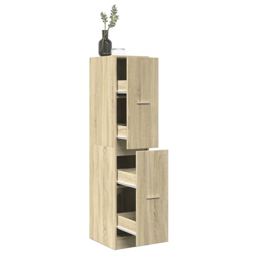 DYRJDJWIDHW Apothekerschrank Sonoma-Eiche Holzwerkstoff 144.5 cm High Cabinet with 4 Drawers for Kitchen Storage Organizer. Living Room Dresser. Office Furniture DYRJDJWIDHW Apothekerschrank Sonoma-Eiche Holzwerkstoff 144.5 cm High Cabinet with 4 Drawers for Kitchen Storage Organizer. Living Room Dresser. Office Furniture von DYRJDJWIDHW