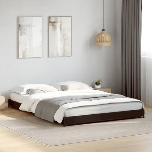 DYRJDJWIDHW Bed Bed Frame Bett lattenrosteBettgestell mit Schubladen Braun Eichen-Optik 135x190 cmGeeignet für Schlafzimmer von DYRJDJWIDHW