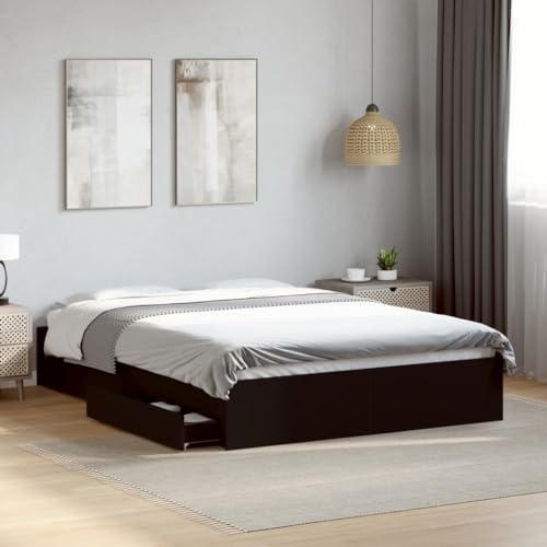 DYRJDJWIDHW Bed Bed Frame lattenroste bettBettgestell mit Schublade Schwarz 100x200 cm HolzwerkstoffGeeignet für Schlafzimmer DYRJDJWIDHW Bed Bed Frame lattenroste bettBettgestell mit Schublade Schwarz 100x200 cm HolzwerkstoffGeeignet für Schlafzimmer von DYRJDJWIDHW