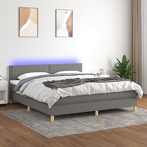 DYRJDJWIDHW Bed Bett metallbett lattenrosteBoxspringbett mit Matratze Creme 140x200 cm StoffGeeignet für Schlafzimmer von DYRJDJWIDHW