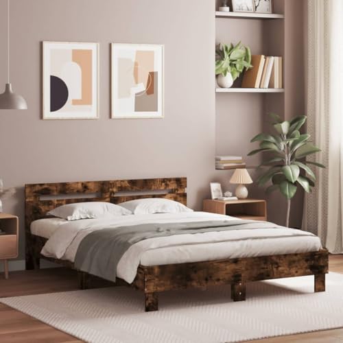DYRJDJWIDHW Bed Frame betten futonbett lattenrosteBettgestell mit Kopfteil Metall Weiß 140x200 cmGeeignet für Schlafzimmer von DYRJDJWIDHW
