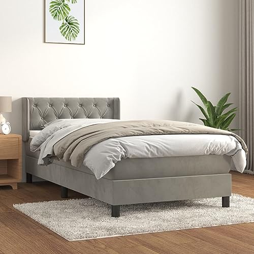 DYRJDJWIDHW Bed Frame bettgestell futonbett lattenrosteBoxspringbett mit Matratze & LED Dunkelblau 180x200 cm SamtGeeignet für Schlafzimmer DYRJDJWIDHW Bed Frame bettgestell futonbett lattenrosteBoxspringbett mit Matratze & LED Dunkelblau 180x200 cm SamtGeeignet für Schlafzimmer von DYRJDJWIDHW