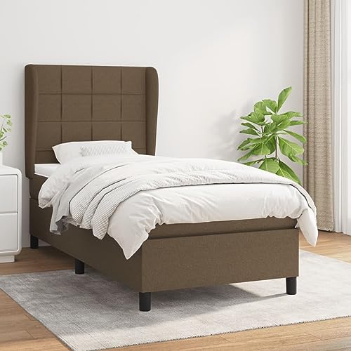 DYRJDJWIDHW Bed Frame futonbett betten bettrahmenBoxspringbett mit Matratze Taupe 140x200 cm StoffGeeignet für Schlafzimmer von DYRJDJWIDHW