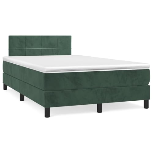 DYRJDJWIDHW Bed Frame futonbett metallbett bettrahmenBoxspringbett mit Matratze Rosa 120x190 cm SamtGeeignet für Schlafzimmer von DYRJDJWIDHW