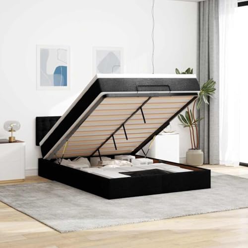 DYRJDJWIDHW Bed Frame lattenroste betten, bettrahmen metallbettOttoman-Bett mit Matratzen & LEDs Schwarz 200x200 cm StoffGeeignet für Schlafzimmer DYRJDJWIDHW Bed Frame lattenroste betten, bettrahmen metallbettOttoman-Bett mit Matratzen & LEDs Schwarz 200x200 cm StoffGeeignet für Schlafzimmer von DYRJDJWIDHW