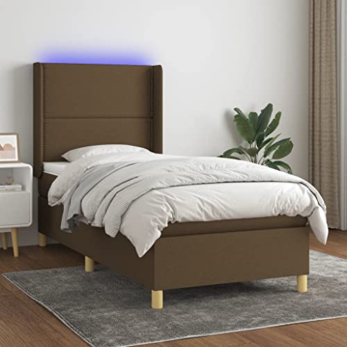 DYRJDJWIDHW Bed Frame lattenroste futonbett bedBoxspringbett mit Matratze Blau 120x200 cm StoffGeeignet für Schlafzimmer von DYRJDJWIDHW