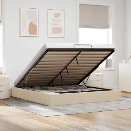 DYRJDJWIDHW Bed Frame lattenroste futonbett bedOttoman-Bett mit Matratze & LEDs Schwarz 100x200 cm StoffGeeignet für Schlafzimmer von DYRJDJWIDHW