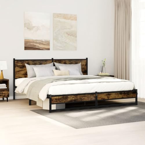 DYRJDJWIDHW Bed Frame metallbett bettrahmen bettenBoxspringbett mit Matratze Creme 140x190 cm StoffGeeignet für Schlafzimmer von DYRJDJWIDHW