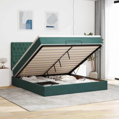 DYRJDJWIDHW Bed Frame metallbett lattenroste bedOttoman-Bett mit Matratzen & LEDs Blau 180x200 cm StoffGeeignet für Schlafzimmer DYRJDJWIDHW Bed Frame metallbett lattenroste bedOttoman-Bett mit Matratzen & LEDs Blau 180x200 cm StoffGeeignet für Schlafzimmer von DYRJDJWIDHW