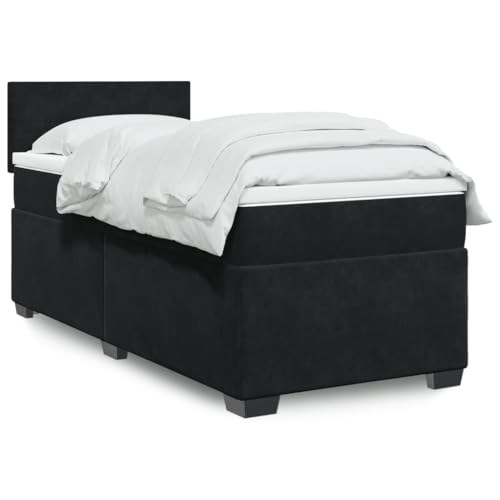 DYRJDJWIDHW Bed bettrahmen futonbett Bed frameBoxspringbett mit Matratze Rosa 160x200 cm SamtGeeignet für Schlafzimmer von DYRJDJWIDHW