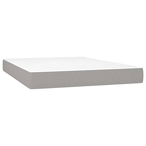 DYRJDJWIDHW Bed futonbett Bett kopfteil bettBoxspringbett mit Matratze Taupe 140x200 cm StoffGeeignet für Schlafzimmer von DYRJDJWIDHW