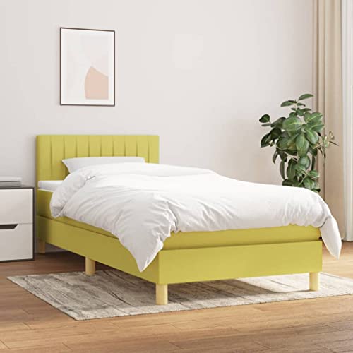 DYRJDJWIDHW Bed lattenroste futonbett metallbettBoxspringbett mit Matratze Dunkelgrau 140x200 cm SamtGeeignet für Schlafzimmer von DYRJDJWIDHW