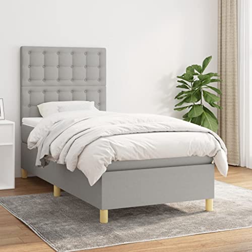 DYRJDJWIDHW Bed lattenroste futonbett metallbettBoxspringbett mit Matratze Rosa 160x200 cm SamtGeeignet für Schlafzimmer von DYRJDJWIDHW