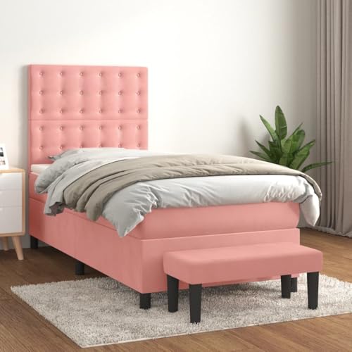 DYRJDJWIDHW Bed metallbett Bed Frame bettrahmenBoxspringbett mit Matratze Grau 100x200 cm KunstlederGeeignet für Schlafzimmer DYRJDJWIDHW Bed metallbett Bed Frame bettrahmenBoxspringbett mit Matratze Grau 100x200 cm KunstlederGeeignet für Schlafzimmer von DYRJDJWIDHW