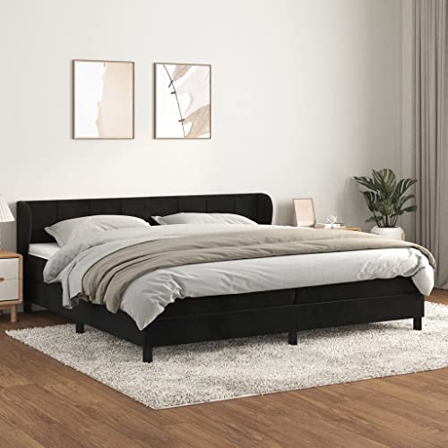 DYRJDJWIDHW Bed metallbett Bett futonbettBoxspringbett mit Matratze Dunkelgrün 80x200 cm SamtGeeignet für Schlafzimmer von DYRJDJWIDHW