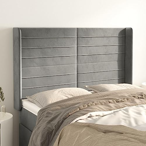 DYRJDJWIDHW Bed metallbett bettrahmen kopfteil bettBoxspringbett mit Matratze & LED Schwarz 140x200 cm StoffGeeignet für Schlafzimmer von DYRJDJWIDHW