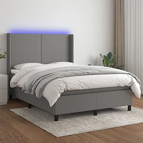 DYRJDJWIDHW Bed metallbett lattenroste bettBoxspringbett mit Matratze & LED Dunkelgrau 160x200 cm StoffGeeignet für Schlafzimmer DYRJDJWIDHW Bed metallbett lattenroste bettBoxspringbett mit Matratze & LED Dunkelgrau 160x200 cm StoffGeeignet für Schlafzimmer von DYRJDJWIDHW