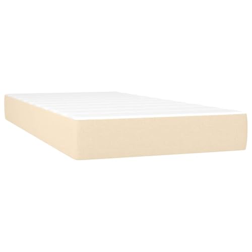 DYRJDJWIDHW Bett bettrahmen metallbett bedBoxspringbett mit Matratze Hellgrau 90x200 cm StoffGeeignet für Schlafzimmer von DYRJDJWIDHW