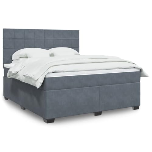 DYRJDJWIDHW Bett futonbett Bed Frame bedBoxspringbett mit Matratze Schwarz 140x190 cm SamtGeeignet für Schlafzimmer von DYRJDJWIDHW