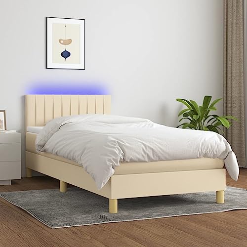 DYRJDJWIDHW Bett futonbett Bed Frame metallbettBoxspringbett mit Matratze & LED Blau 180x200 cm StoffGeeignet für Schlafzimmer DYRJDJWIDHW Bett futonbett Bed Frame metallbettBoxspringbett mit Matratze & LED Blau 180x200 cm StoffGeeignet für Schlafzimmer von DYRJDJWIDHW