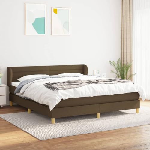 DYRJDJWIDHW Bett futonbett betten, bettrahmen Bed frameBettgestell mit Kopfteil Dunkelgrün 180x200 cm SamtGeeignet für Schlafzimmer von DYRJDJWIDHW