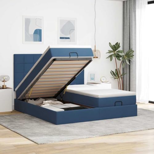 DYRJDJWIDHW Bett lattenroste betten, bettrahmen Bed frameOttomane Bett mit Matratze & LEDs Taupe 180x200 cm StoffGeeignet für Schlafzimmer von DYRJDJWIDHW