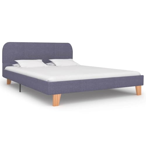 DYRJDJWIDHW Bett metallbett futonbett kopfteil bettBettgestell mit Kopfteil LED-Beleuchtung Braun Eichen-OptikGeeignet für Schlafzimmer von DYRJDJWIDHW