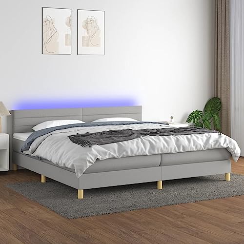 DYRJDJWIDHW Bett metallbett kopfteil Bett futonbettBoxspringbett mit Matratze Rosa 140x190 cm SamtGeeignet für Schlafzimmer von DYRJDJWIDHW