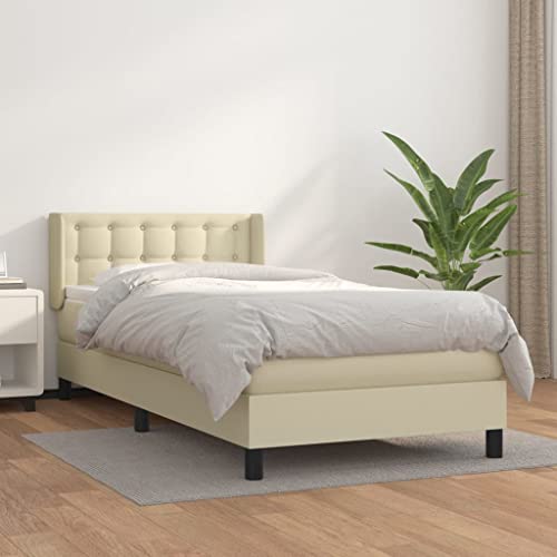 DYRJDJWIDHW Bett metallbett lattenroste bettgestellBoxspringbett mit Matratze Dunkelgrün 140x200 cm SamtGeeignet für Schlafzimmer von DYRJDJWIDHW