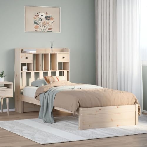 DYRJDJWIDHW Garten Lounge Balkon möbel gartenlounge Set terassenmöbel außenGartenhocker mit Kissen 2 STK. Wachsbraun Massivholz KieferGeeignet für Schlafzimmer von DYRJDJWIDHW