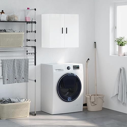 DYRJDJWIDHW Hochglanz Weiß Wandschrank 60x31x60 cm Holzwerkstoff Hängeschrank Badezimmer Küche Aufbewahrung Wandmontage Dekoration Stauraum DYRJDJWIDHW Hochglanz Weiß Wandschrank 60x31x60 cm Holzwerkstoff Hängeschrank Badezimmer Küche Aufbewahrung Wandmontage Dekoration Stauraum von DYRJDJWIDHW