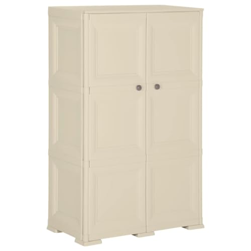DYRJDJWIDHW Kunststoffschrank 79x43x125 cm Holzdesign Angora-Weiß Aufbewahrungsschrank mit 2 Türen für Zuhause Büro Lagerraum 30 kg Belastbarkeit DYRJDJWIDHW Kunststoffschrank 79x43x125 cm Holzdesign Angora-Weiß Aufbewahrungsschrank mit 2 Türen für Zuhause Büro Lagerraum 30 kg Belastbarkeit von DYRJDJWIDHW