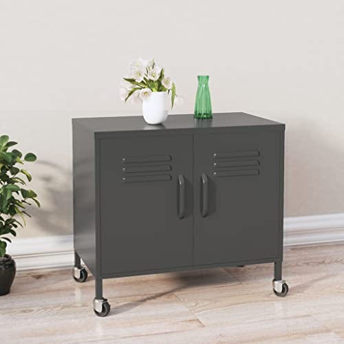 DYRJDJWIDHW Lagerschrank Anthrazit 60x35x56 cm Stahl Aufbewahrungsschrank mit Rollen und verstellbaren Regalen für Büro Wohnzimmer Garage Lagerorganisation DYRJDJWIDHW Lagerschrank Anthrazit 60x35x56 cm Stahl Aufbewahrungsschrank mit Rollen und verstellbaren Regalen für Büro Wohnzimmer Garage Lagerorganisation von DYRJDJWIDHW