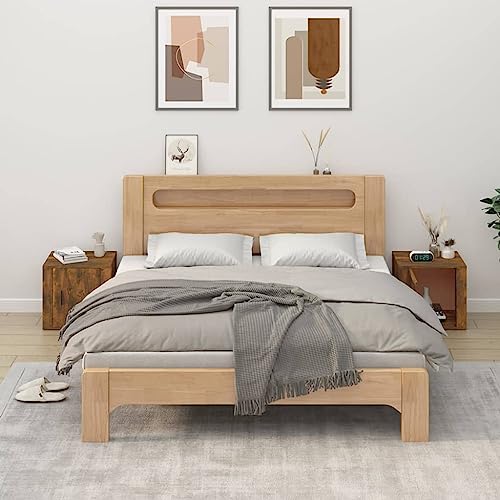 DYRJDJWIDHW Nachttische 2 STK. Räuchereiche 50x39x47 cm Schlafzimmer Beistelltische mit Stauraum. stabile Oberplatte für Nachttischlampe. Moderne Nachttische aus Holzwerkstoff von DYRJDJWIDHW