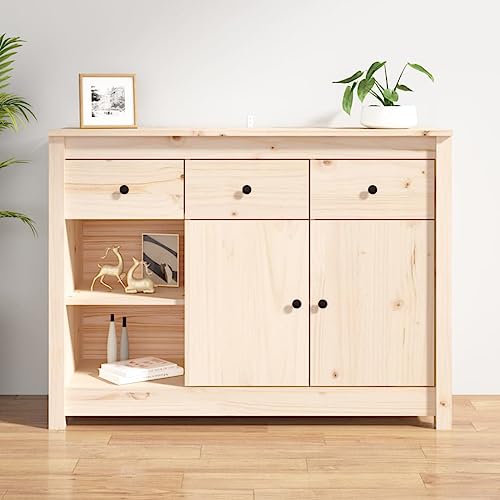 DYRJDJWIDHW Sideboard 100x35x74 cm Massivholz Kiefer Kommode mit 3 Schubladen 6 Fächern Stauraum für Wohnzimmer Schlafzimmer Büro rustikale Massivholz Möbel DYRJDJWIDHW Sideboard 100x35x74 cm Massivholz Kiefer Kommode mit 3 Schubladen 6 Fächern Stauraum für Wohnzimmer Schlafzimmer Büro rustikale Massivholz Möbel von DYRJDJWIDHW