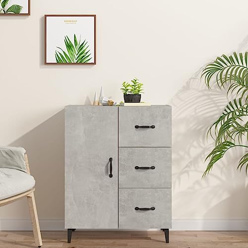 DYRJDJWIDHW Sideboard Betongrau 69,5x34x90 cm Aufbewahrungsschrank mit Schubladen Wohnzimmer Esszimmer Beistellschrank Holzwerkstoff Stauraum Möbel DYRJDJWIDHW Sideboard Betongrau 69,5x34x90 cm Aufbewahrungsschrank mit Schubladen Wohnzimmer Esszimmer Beistellschrank Holzwerkstoff Stauraum Möbel von DYRJDJWIDHW