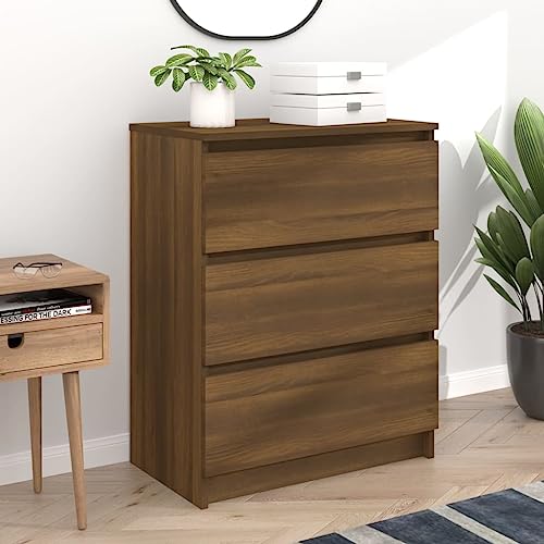 DYRJDJWIDHW Sideboard Braun Eichen-Optik 60x35x76 cm mit 3 Schubladen Holzwerkstoff Wohnzimmer Kommode Esszimmer Aufbewahrungsschrank DYRJDJWIDHW Sideboard Braun Eichen-Optik 60x35x76 cm mit 3 Schubladen Holzwerkstoff Wohnzimmer Kommode Esszimmer Aufbewahrungsschrank von DYRJDJWIDHW