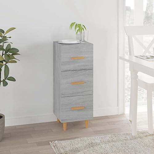 DYRJDJWIDHW Sideboard Grau Sonoma 90 cm mit 3 Schubladen Holzwerkstoff Wohnzimmer Schlafzimmer Kommode Aufbewahrungsmöbel Stauraum Eukalyptus Beine DYRJDJWIDHW Sideboard Grau Sonoma 90 cm mit 3 Schubladen Holzwerkstoff Wohnzimmer Schlafzimmer Kommode Aufbewahrungsmöbel Stauraum Eukalyptus Beine von DYRJDJWIDHW