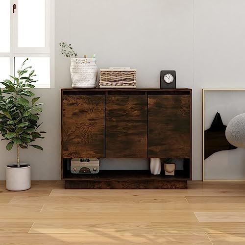 DYRJDJWIDHW Sideboard Räuchereiche 97x31x75 cm Beistellschrank mit 3 Türen offenem Fach Holzwerkstoff Wohnzimmer Esszimmer Aufbewahrungsschrank Möbel DYRJDJWIDHW Sideboard Räuchereiche 97x31x75 cm Beistellschrank mit 3 Türen offenem Fach Holzwerkstoff Wohnzimmer Esszimmer Aufbewahrungsschrank Möbel von DYRJDJWIDHW
