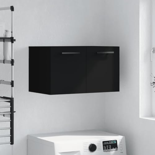 DYRJDJWIDHW Wall Cabinet Black 60x36.5x35 cm Particle Board Hanging Storage Organizer with Display Top for Bathroom Kitchen Living Room Home Decor DYRJDJWIDHW Wall Cabinet Black 60x36.5x35 cm Particle Board Hanging Storage Organizer with Display Top for Bathroom Kitchen Living Room Home Decor von DYRJDJWIDHW