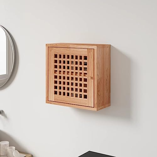 DYRJDJWIDHW Wandschrank 42x18x42 cm Massivholz Nussbaum Wall Cabinet Solid Walnut Wood Storage Shelf for Living Room Bedroom Bathroom Organizer von DYRJDJWIDHW