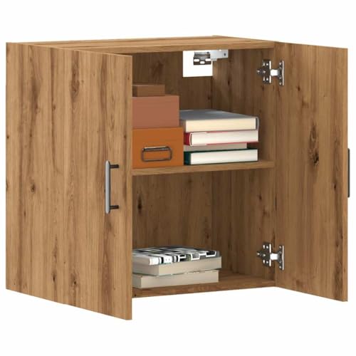 DYRJDJWIDHW Wandschrank Artisan-Eiche 60x31x60 cm Hängeschrank Holzwerkstoff Bad Küche Schlafzimmer Wandmontage Stauraum Dekoration von DYRJDJWIDHW