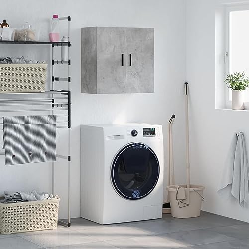 DYRJDJWIDHW Wandschrank Betongrau 60x31x60 cm Hängeschrank Holzwerkstoff Bad Badezimmer Küche Wohnzimmer Wandmontage Stauraum Organizer Deko DYRJDJWIDHW Wandschrank Betongrau 60x31x60 cm Hängeschrank Holzwerkstoff Bad Badezimmer Küche Wohnzimmer Wandmontage Stauraum Organizer Deko von DYRJDJWIDHW